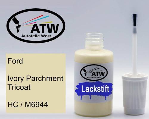 Ford, Ivory Parchment Tricoat, HC / M6944: 20ml Lackstift, von ATW Autoteile West.